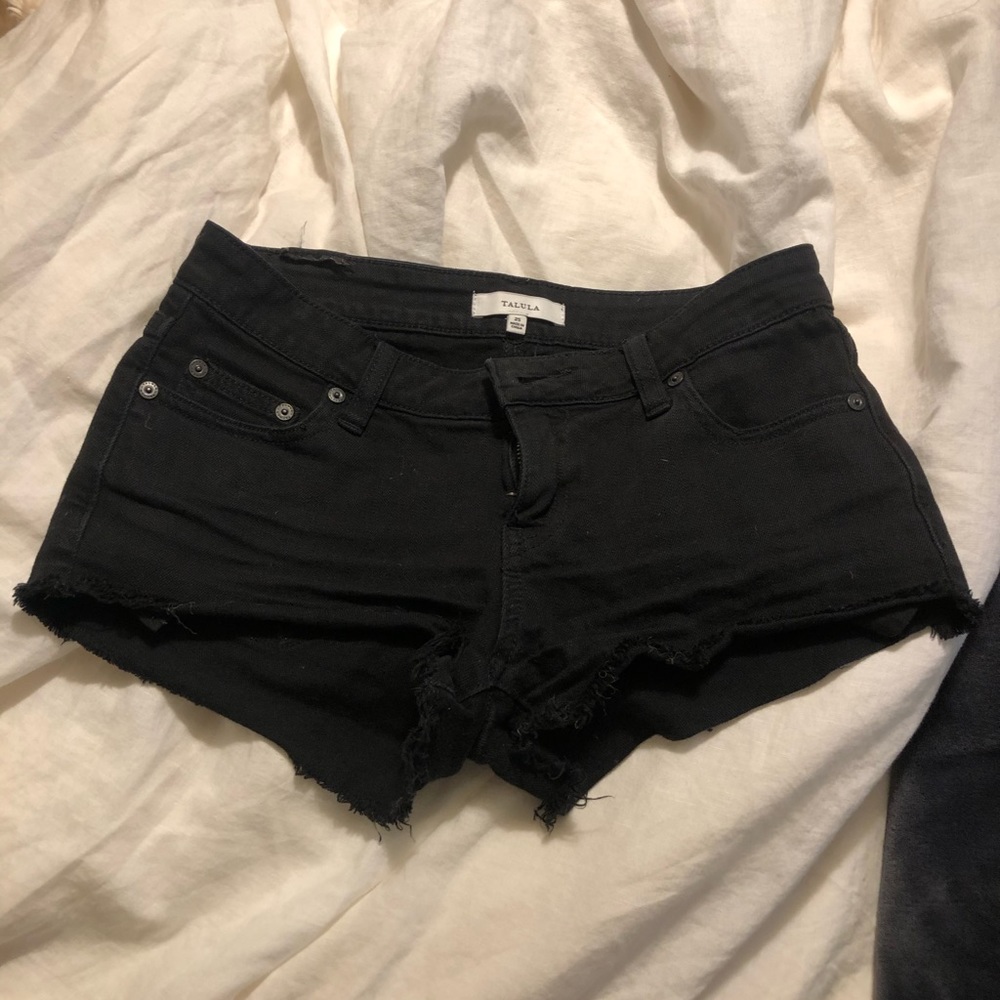 Talula Aritzia Black Jean Shorts